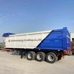 3/4 Axles 45 Cubic Meters 70 Ton Tipper Dump Truck , Hydraulic Dump Trailer In