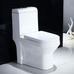 S Trap Standard Size One Piece Elongated Toilet Floor Mounted Commode