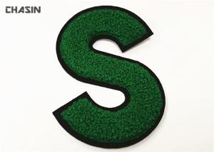 Quality Green Alphabet Chenille Embroidery Patches For Varsity Jackets wholesale