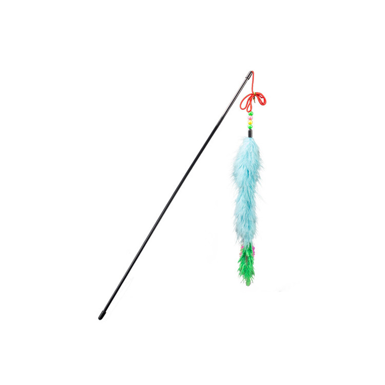 Feather Soft Pet Play Toys / Interactive Cat Toys Cute Size 55 * 1 Cm