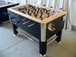 Standard Soccer Game Table PVC Lamination With Leather Top Rail Steel Leg