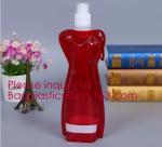 Environmental Cartoon Foldable Water Bottle Bag,BPA Free Plastic Custom Logo