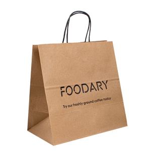 Quality OEM / ODM Twisted Paper Handle Bags 80gsm - 200gsm Thickness Eco Friendly wholesale