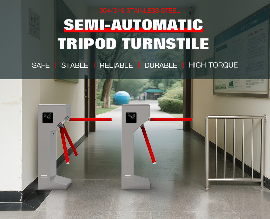 RS485 Communication Interface Automatic Tripod Turnstile Gate three arm