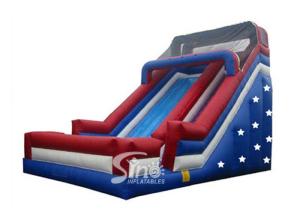 Quality Patriotic giant stars inflatable slide for children wholesale