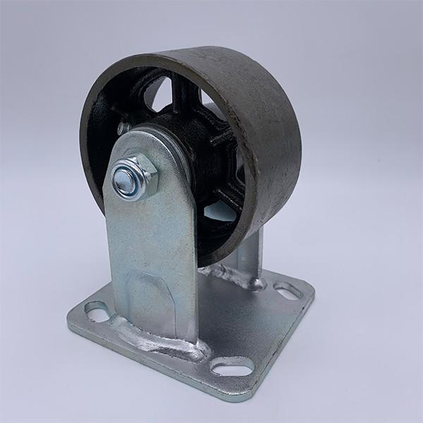 Cheap 4 Inch Black Cast Iron Rigid Caster Wheels for sale