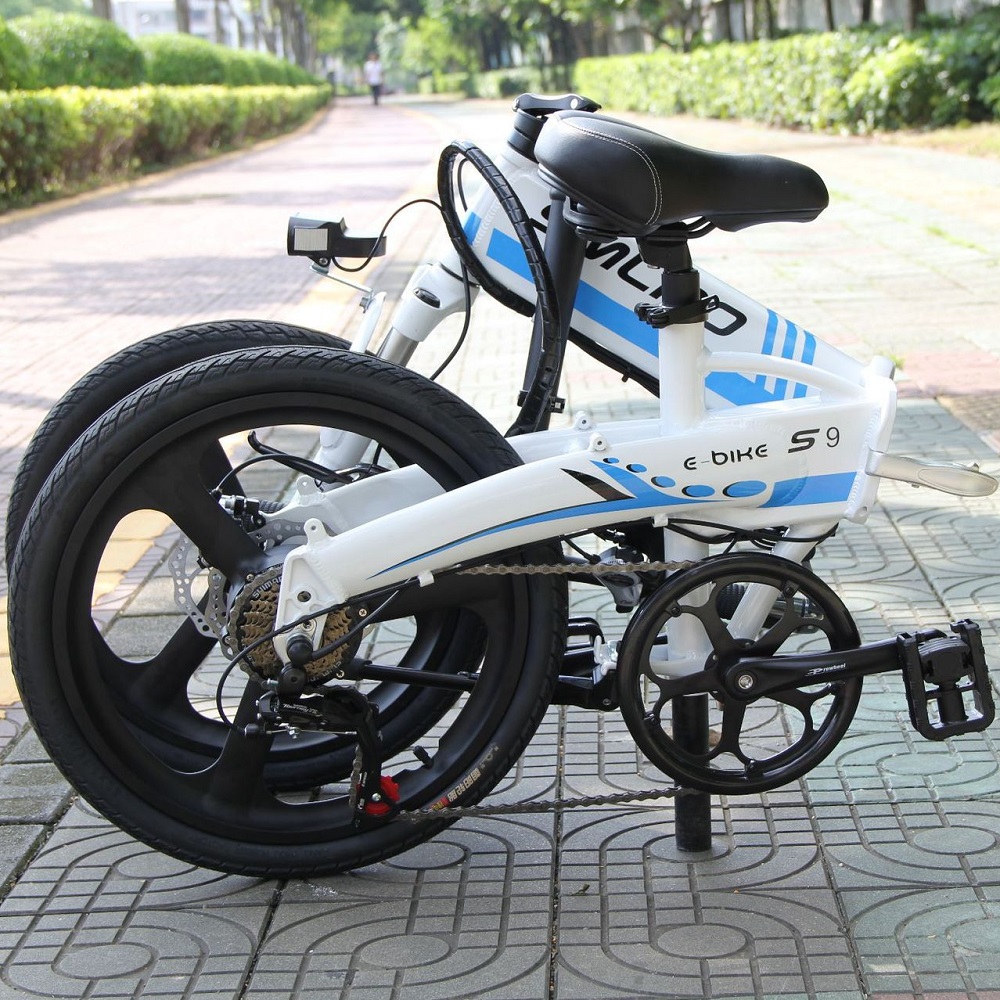 SMLRO 20 Folding E Bike , Brushless Geared Fat Tyre E Bike 40miles Per Power