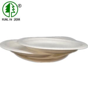 Quality 100% Biodegradable Disposable Bagasse Plates for Fast Food Restaurants wholesale
