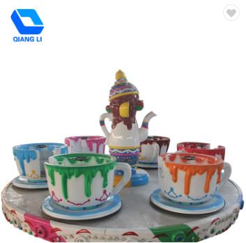 24 Persons Amusement Park Thrill Rides Family Play Coffee Cup Ride OEM / ODM