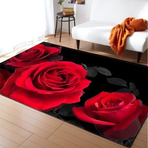 Quality Rose Flower Living Room Floor Carpets Commercial Restaurant Carpet 80*120cm wholesale