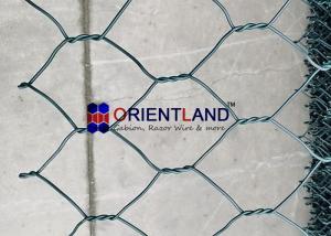 Quality Dark Green Pvc Coated Hexagonal 2.7mm Mesh Gabion Baskets For Retaining Walls wholesale