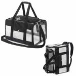 Safety Locked Zipper Airplane Dog Carrier Under Seat Pet Carrier Tote Black