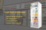 Upright 450L Freezing Ice Cream Glass Door Showcase Freezer