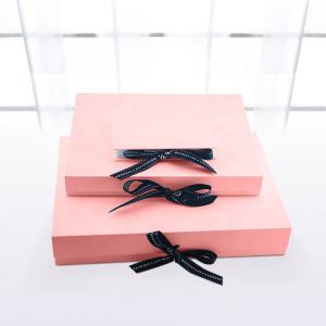 Quality Book Shape Debossing Magnetic Garment Packaging Boxes With Ribbon wholesale