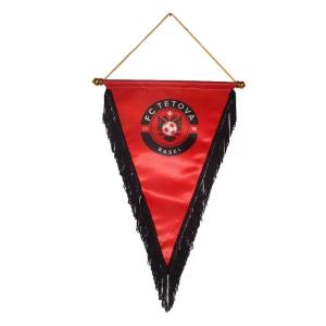 Quality CMYK Color Printing Pennant Wall Flag Hard Satin For Sports Event wholesale