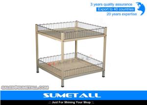 Quality 2 Layer Steel Metal Storage Containers / Industrial Metal Wire Baskets wholesale
