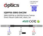 QSFP56-200G-DAC2M 200G QSFP56 To QSFP56 DAC Passive Direct Attach Cable 2M