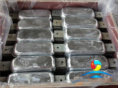 Welding Type Zinc Anode for Hull(double iron foot) outfitting equipment zinc anode