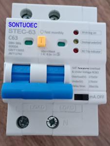 Quality Din Rail Lighting Sontuoec 2P 63A RCBO Circuit Breaker wholesale