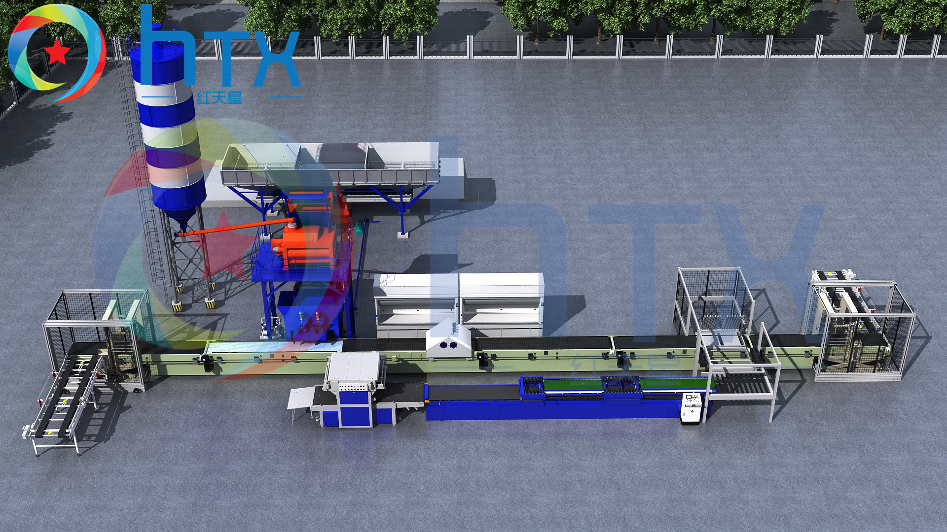 Fully Automatic Wet Cast Concrete Doser Machinery Artificial Stone Production Line With Demoulding