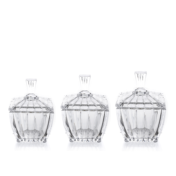 200ml Multifunctional Glass Candy Jars , Glass Storage Canister Simple Transparent