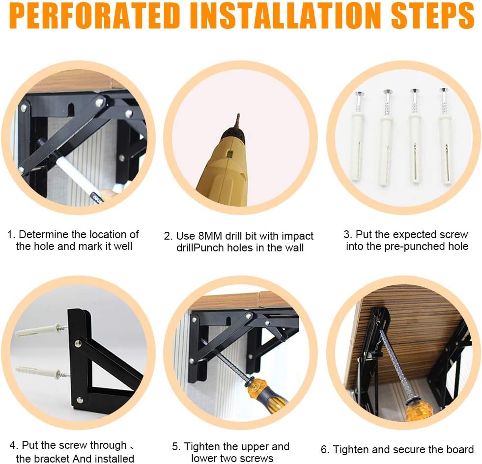 Collapsible Shelf Hinge Wall Mounted for Customer's Request Bench Table Space Saving