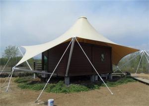 Quality Waterproof Glamping Hotel Tent Flame Retardant Sturdy Steel Frame Structure wholesale