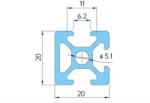 20 Series Aluminum H Extrusion Profiles Sandblasting Spray