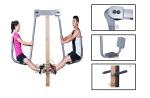 outdoor exercise equipment park wood outdoor leg press machine
