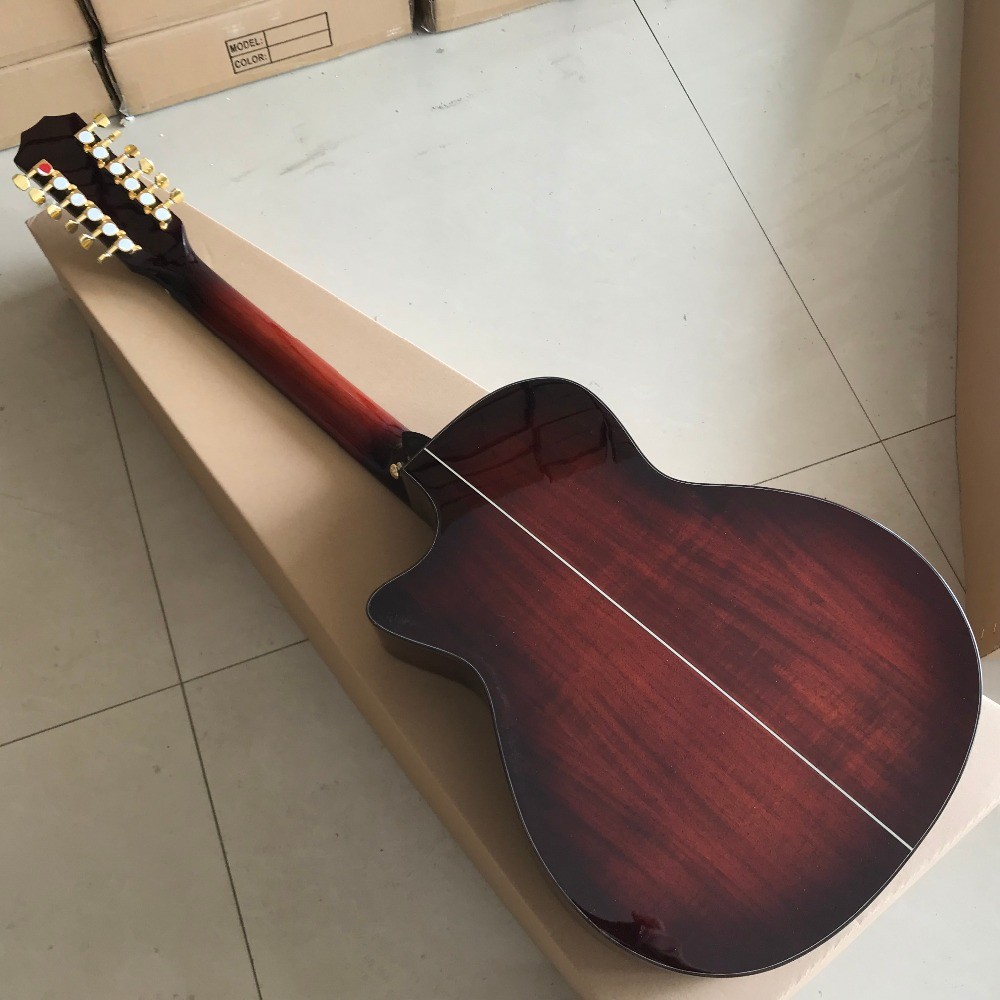 Custom KOA wood Guitar OEM 12 strings k24ce koa classic acoustic guitar
