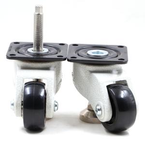 Quality White Nylon 2400kg 3 Inch Adjustable Height Caster Wheels For Automation Equipment wholesale