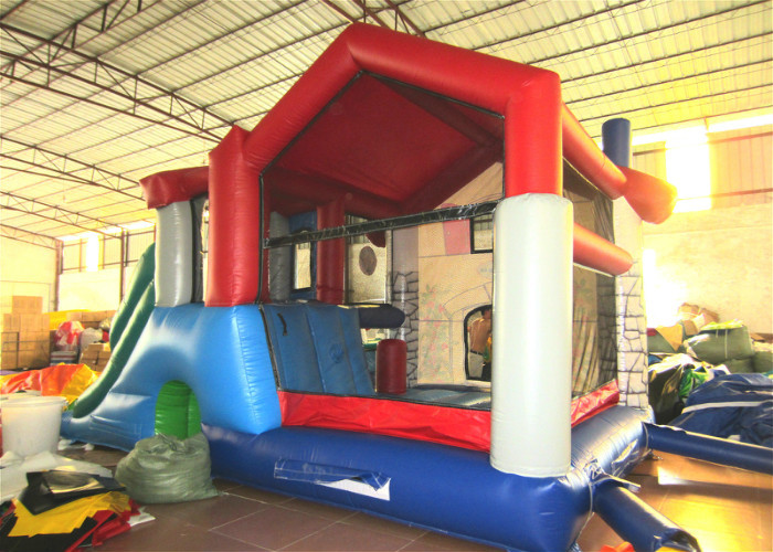 Big House Themed Inflatable Combo Kindergarten Inflatable Farm House Amusement Park