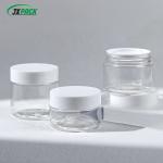Pet Lids 5oz 6oz 8oz 50ml 50g Clear Plastic Cosmetic Packaging Jar For Face