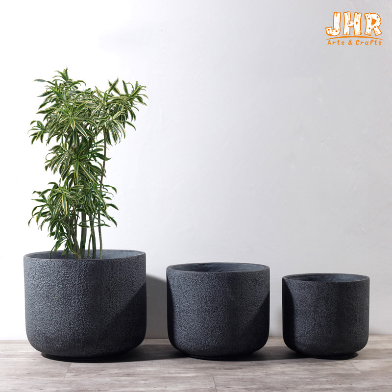 Outdoor Clay Pots Grey Clay Flower Pots Patio Planters MGO Pot Planter Set Large Bowl Planters