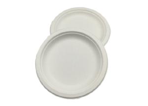Quality Eco Friendly Disposable Sugarcane Bagasse 7 inch Food Dinnerware Round Cake Plate wholesale