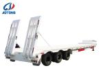 Truck Trailer 3 Axles/ 4 Axles 13000--16000mm Length 50 Ton Lowboy Trailer in