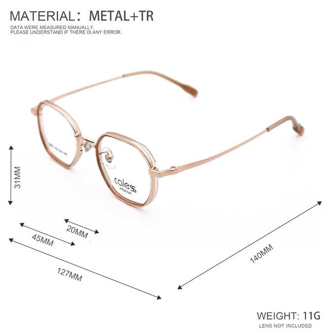 Modern Metals Eyeglasses Refinement Facile Mens Ladies Metal Glasses Frames
