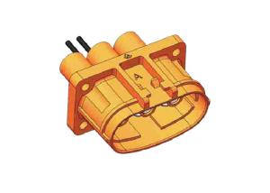 Quality 3500VAC Waterproof Battery Connectors , PTC 3 Pin Power Connector wholesale