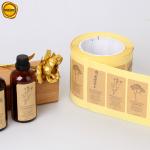 25cm Kraft Paper Sticker Labels Custom Brown Paper Label Printing For Ampoule