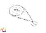 Hiphop Double Layer Key Lock Engraved Mens Chain Necklace