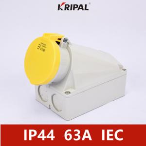 Quality IP44 4P 63Amp Industrial Power Socket Wall Mounted IEC standard wholesale