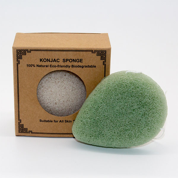 Dark Brown Water Drop Makeup Sponge Pore Cleanser Konjac Exfoliating Sponge