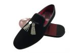 Customized Embroidered Mens Velvet Loafers Slip On Mens Driving Moccasins