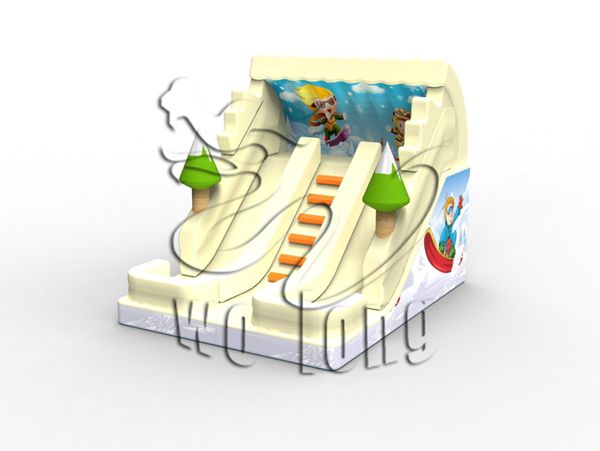 Popular durable Kids Skiing inflatable slide