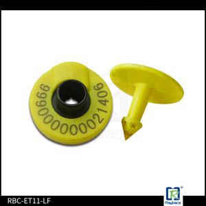 Quality 134.2KHZ / 125KHZ Frequency Sheep Ear Tags RFID Livestock Tags 30mm Diameter wholesale