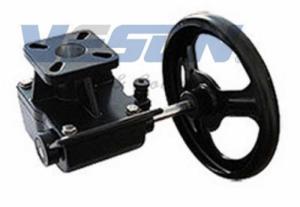 Quality Cast Iron Declutchable Manual Override Gearbox For Pneumatic Rotary Valve Actuators wholesale