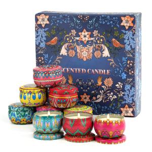 Quality 9 Pack Gift Set Burning Time About 12H Portable Nature Soy Wax wholesale