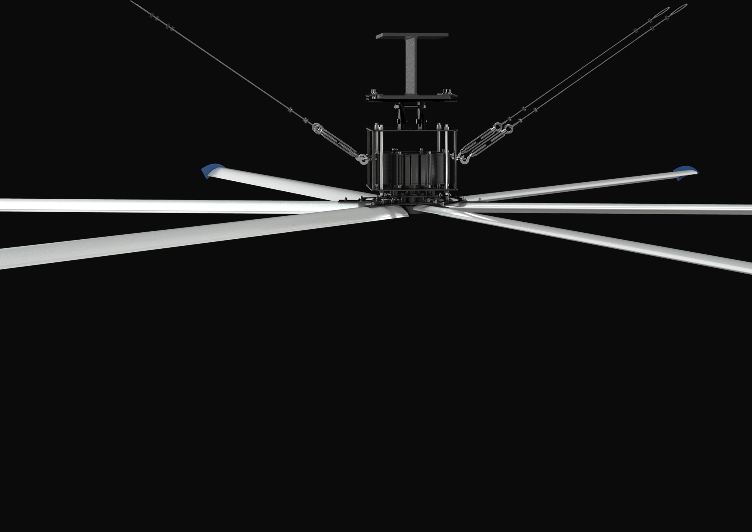 IP56 90rpm HVLS Ceiling Fan Industrial Energy Saving