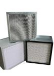 Galvanized Steel Frame 0.3um Deep Pleat HEPA Filter For Cleaning Room