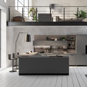 Quality Black Built In Laminate PVC Kitchen Cabinets wholesale